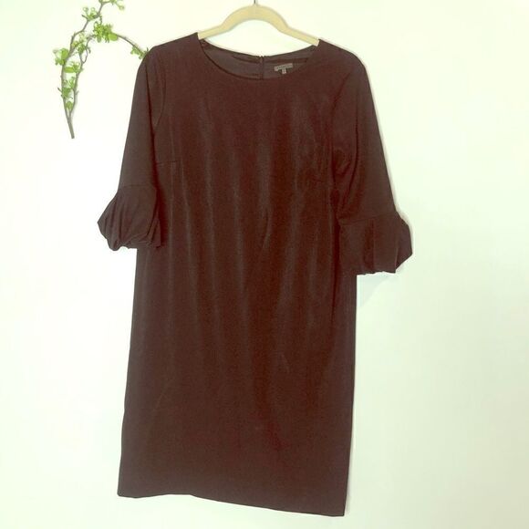 Premise Black Blouson Arm Sheath Dress - Picture 2 of 12